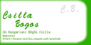 csilla bogos business card