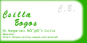 csilla bogos business card